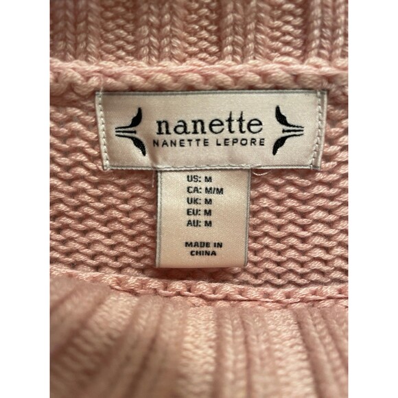 Women's Medium Pink Knit Sweater - Picture 3 of 4